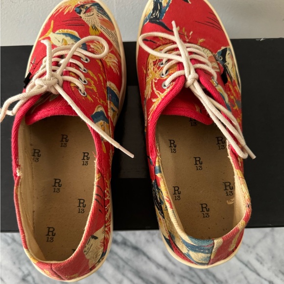 R13 Red Fish Lace-Up Sneakers - Picture 5 of 10